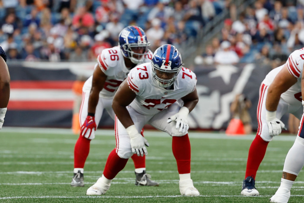 Evan Neal, New York Giants T, NFL and PFF stats