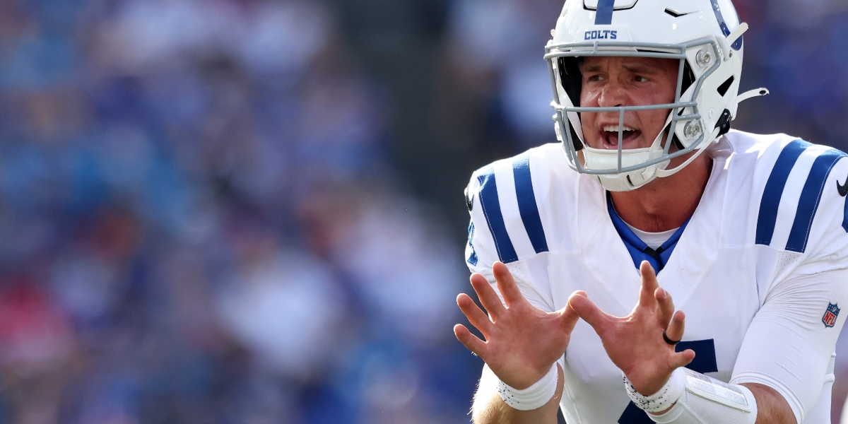 Indianapolis Colts quarterback Jack Coan looks to the sideline during the  second half of a preseason NFL football game against the Buffalo Bills in  Orchard Park, N.Y., Saturday, Aug. 13, 2022. (AP