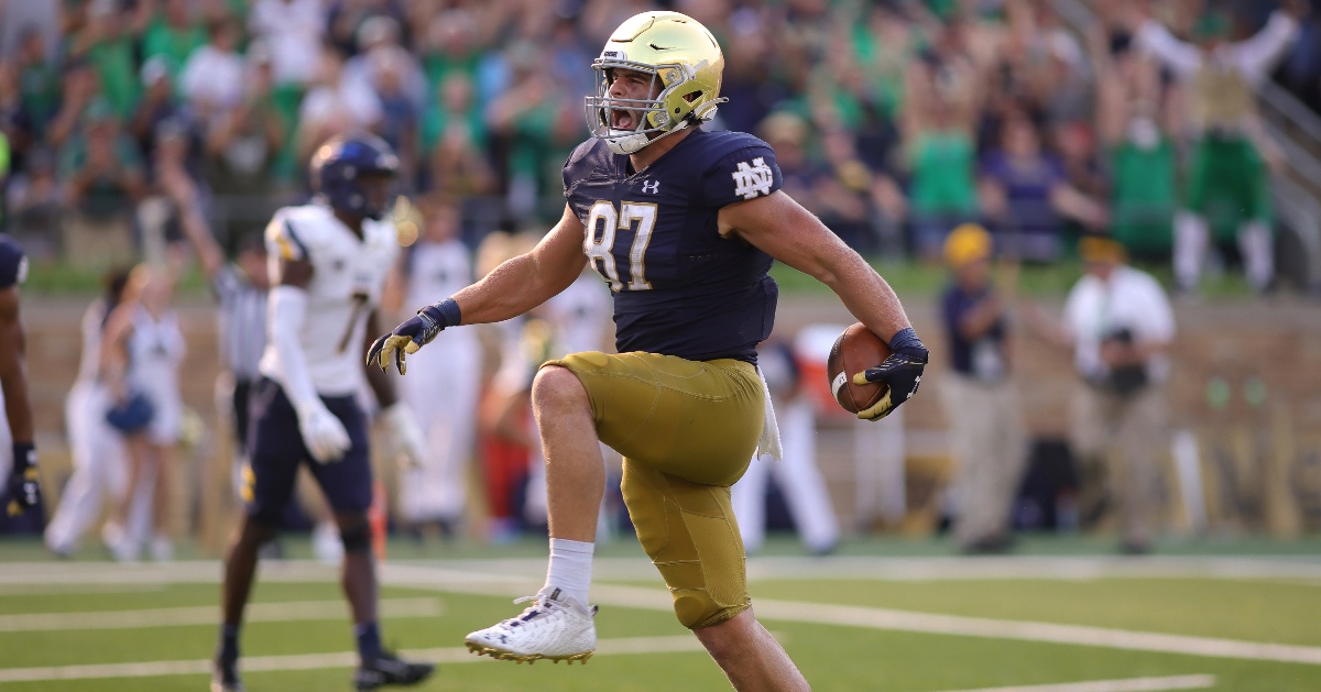 Notre Dame tight ends, including 'Baby Gronk,' could challenge