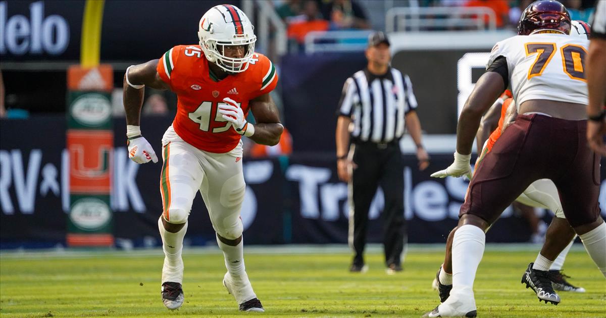 Former Miami defensive end Mitchell Agude signs UDFA deal after 2023 NFL  Draft - On3