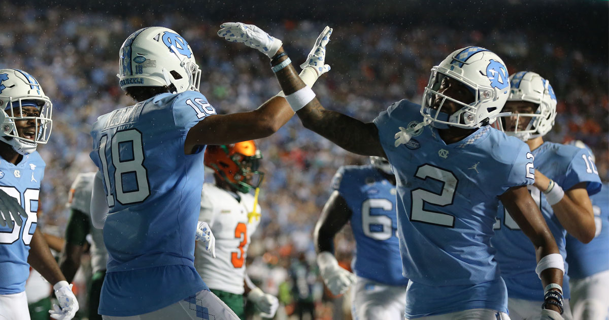 Drake Maye praises UNC's deep receiver room