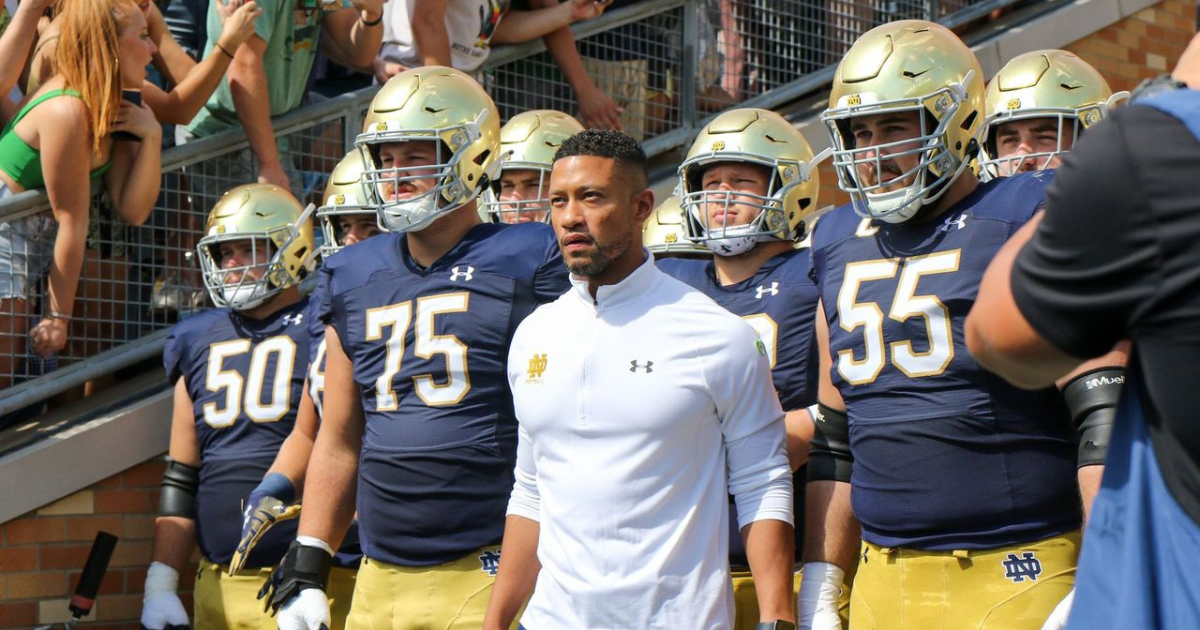 Notre Dame releases depth chart for BYU Shamrock Series game