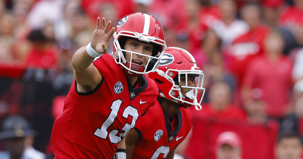 Espn Catches Georgia Qb Stetson Bennett Throwing Up After Td 4709