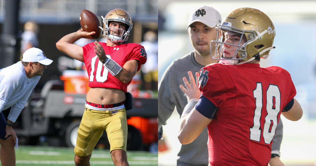 Will the Notre Dame starting QB be Drew Pyne or Steve Angeli at the end