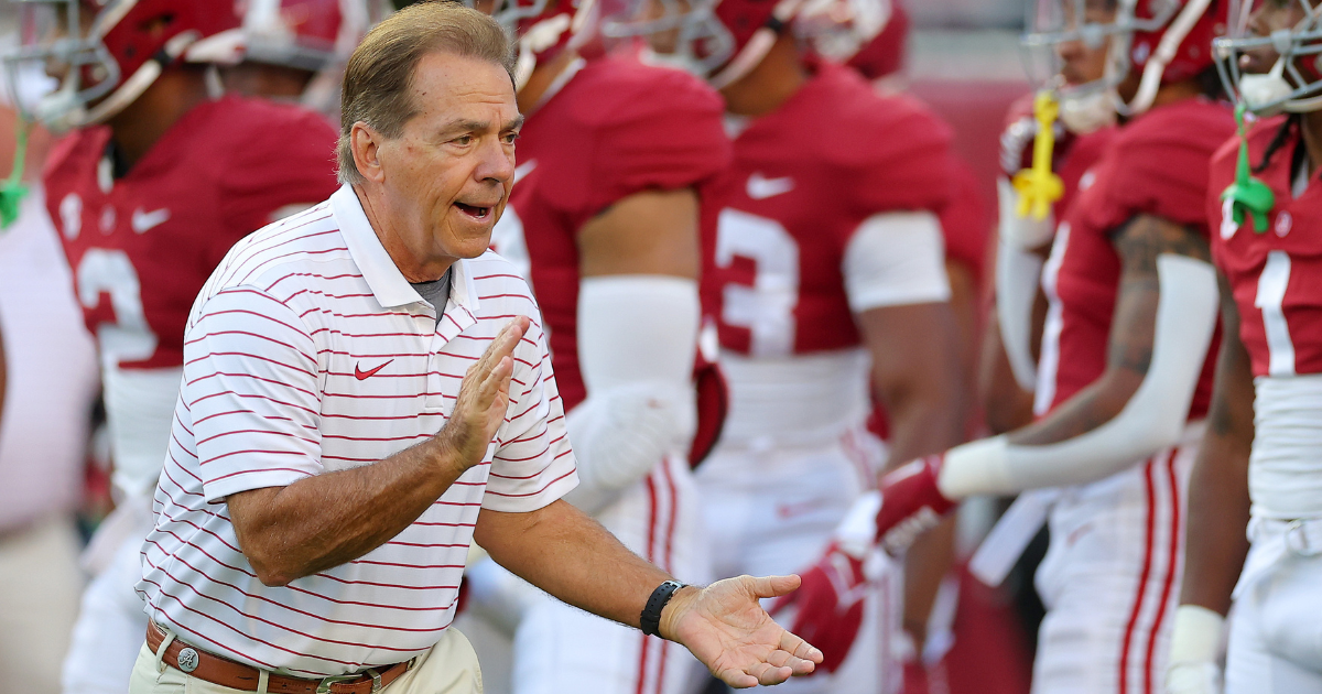 Nick Saban ends press conference on runpass play call balance question
