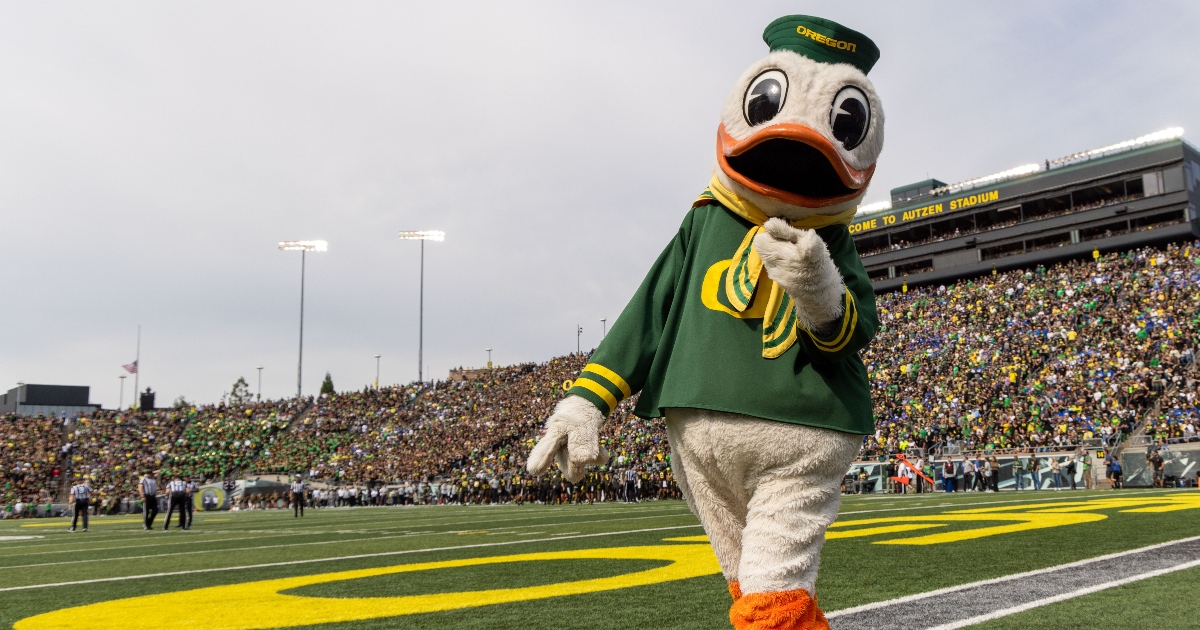 Oregon launches massive floating duck in Indy river as Big Ten Media ...