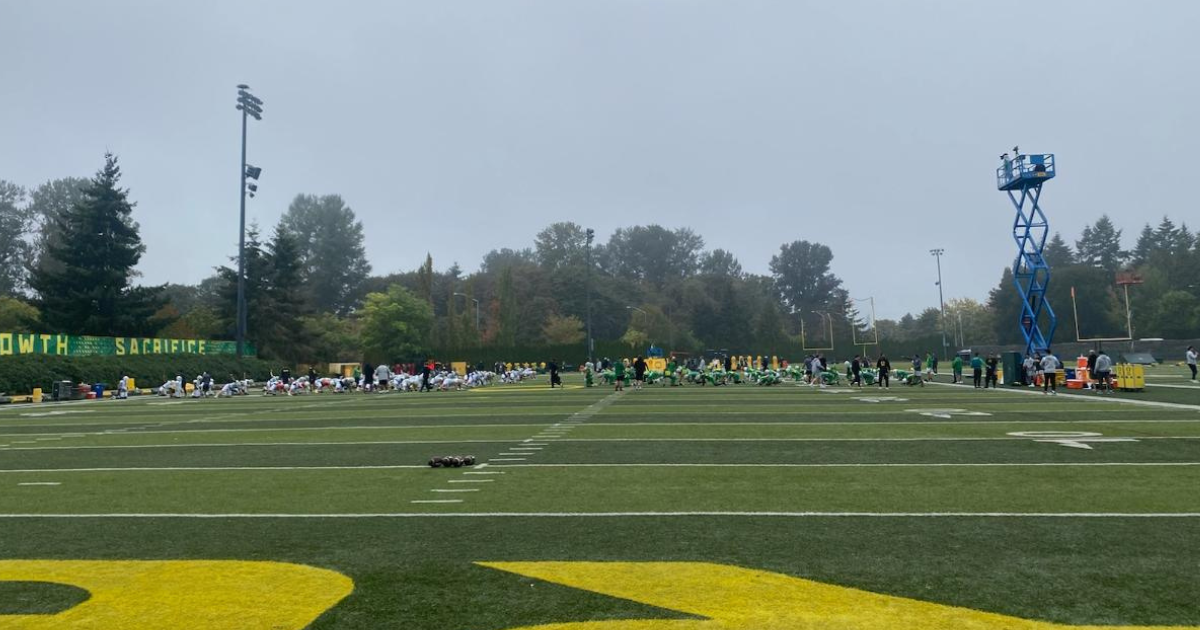 Observations from Oregon’s fourth spring practice; Ducks’ offensive line two-deep taking shape