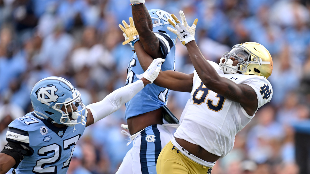 Carolina Panthers tight end Giovanni Ricci catches a pass during a News  Photo - Getty Images