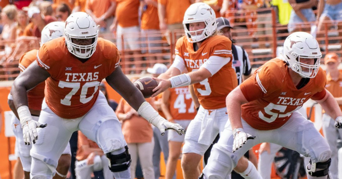 Texas tackle Keondre Coburn joins Overshown, Jamison in 2022 return