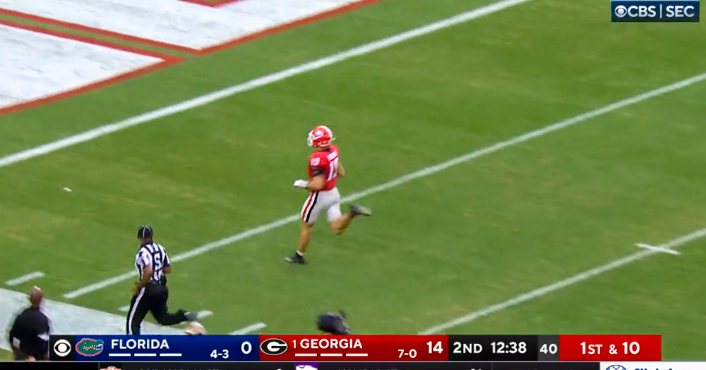 Georgia's Brock Bowers makes incredible 73-yard TD catch after multiple  deflections