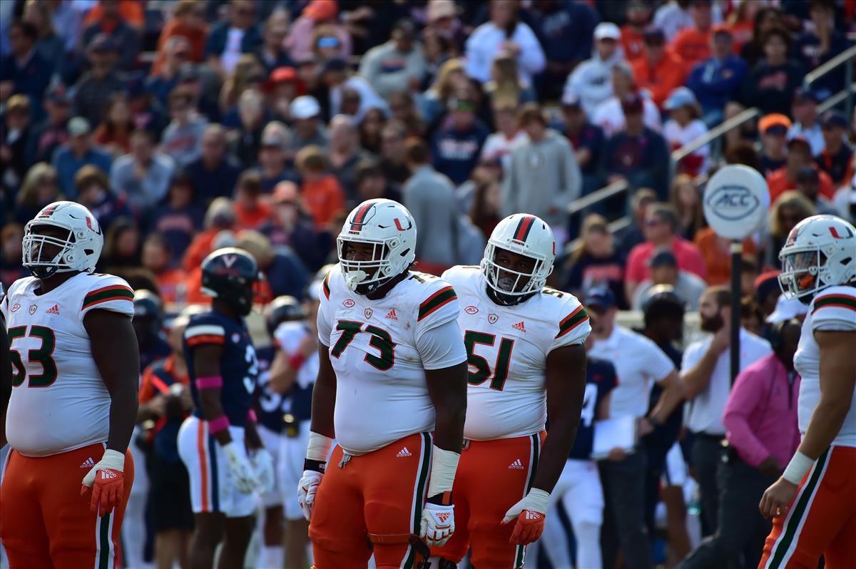 Miami Hurricanes OL Anez Cooper showing flashes as a freshman