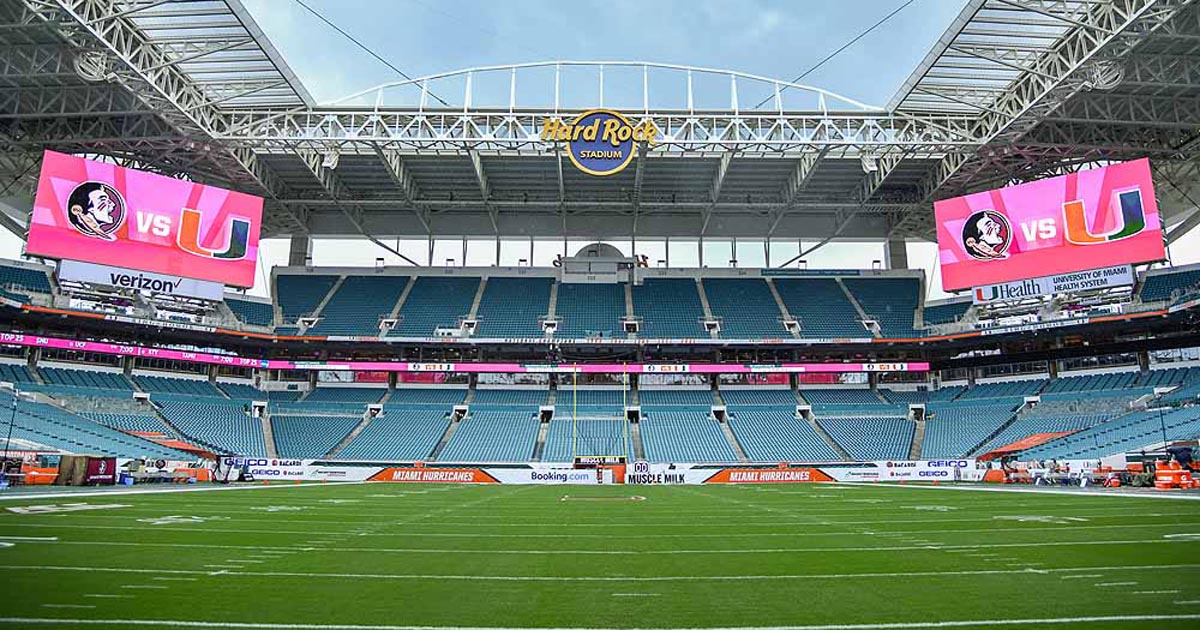 Miami Hurricanes Football on Instagram: Halftime at Hard Rock Stadium 