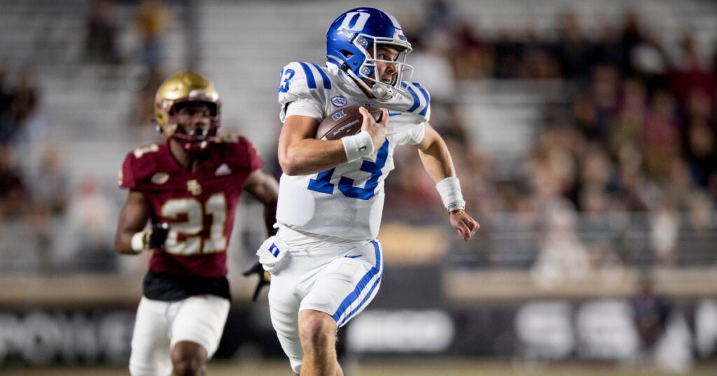 duke football Riley Leonard notre dame opponent