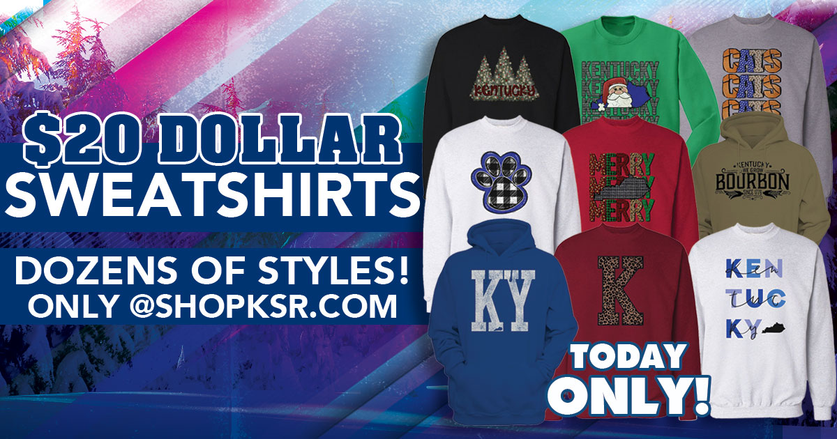 KSR Shop 20 sweatshirts today only! On3