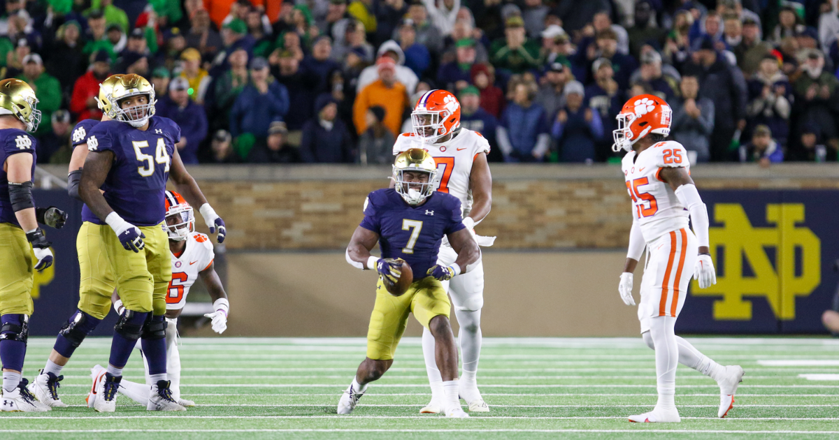 A Closer Look At Notre Dames Dominant Run Game Vs Clemson