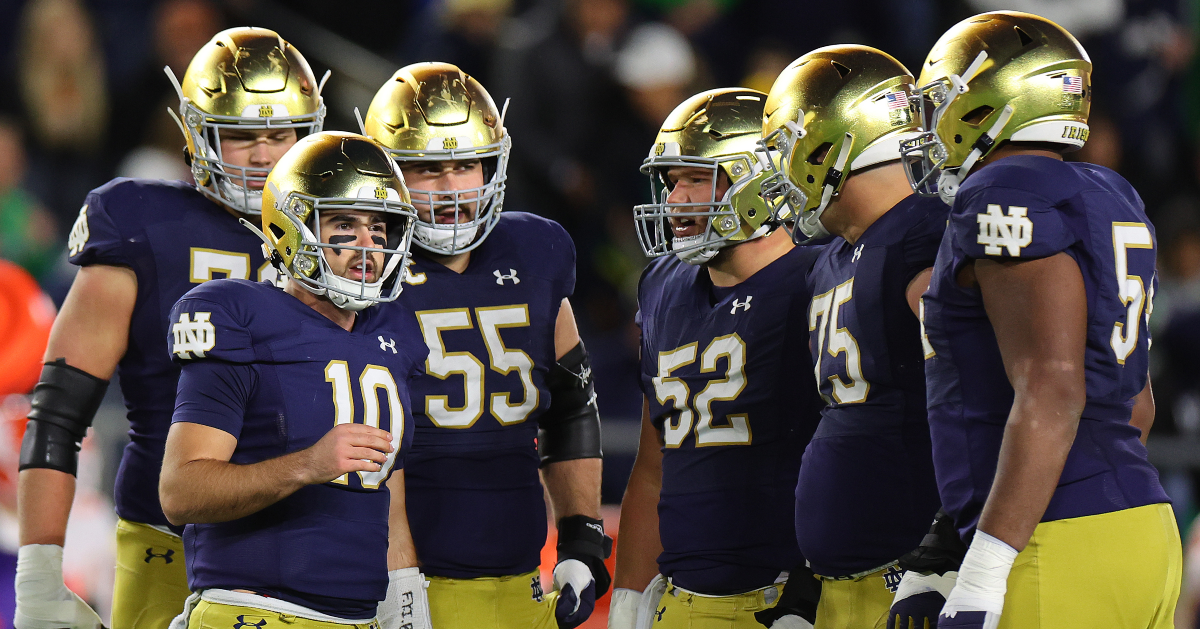 Notre Dame releases depth chart for USC game