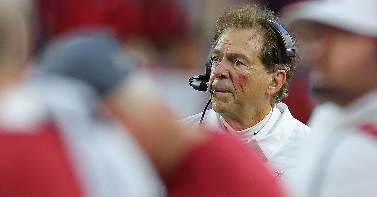 Nick Saban Addresses Bloody Cheek In Hilarious Fashion - On3