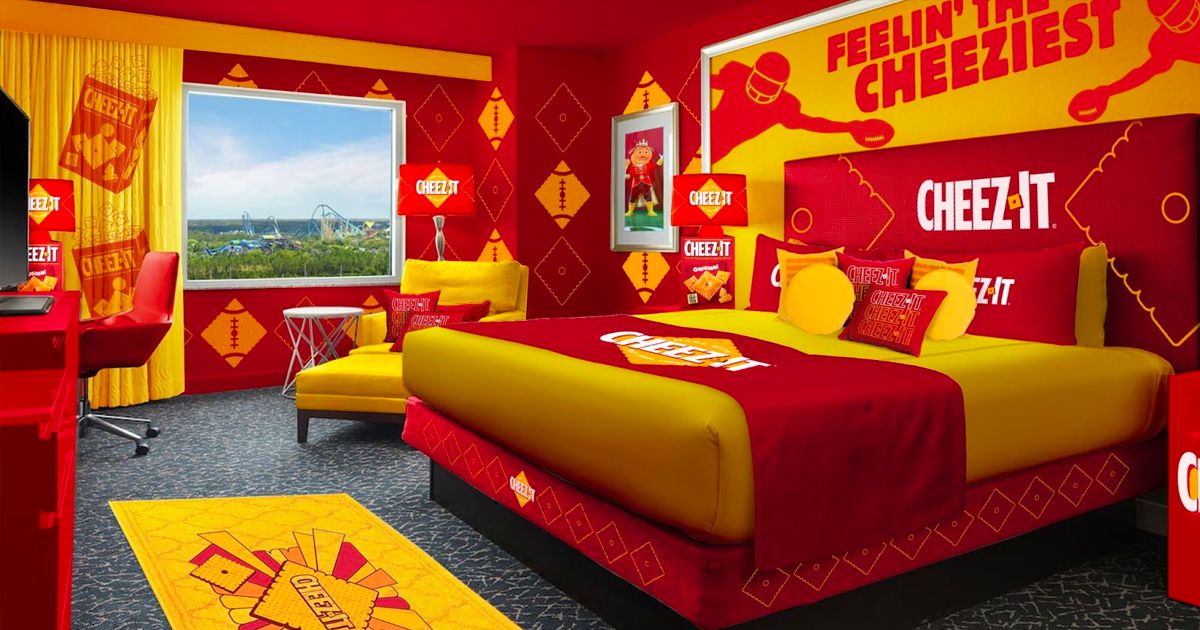 Weird or Awesome The CheezIt Bowl's "Feelin' the Cheeziest" hotel