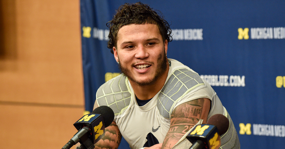 WATCH Blake Corum shares reaction to Michigan winning Joe Moore