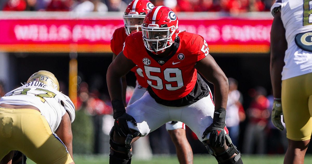 Broderick Jones was drafted to start at left tackle. He's cool