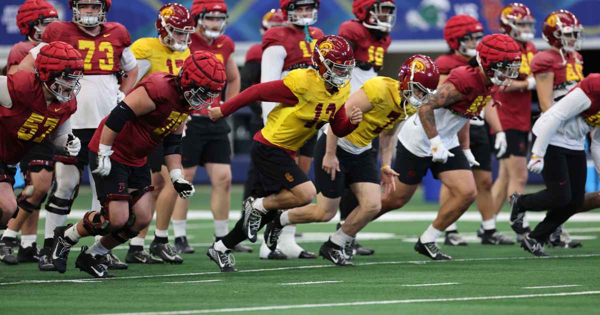 Caleb Williams And The Usc Trojans Participate In First Cotton Bowl