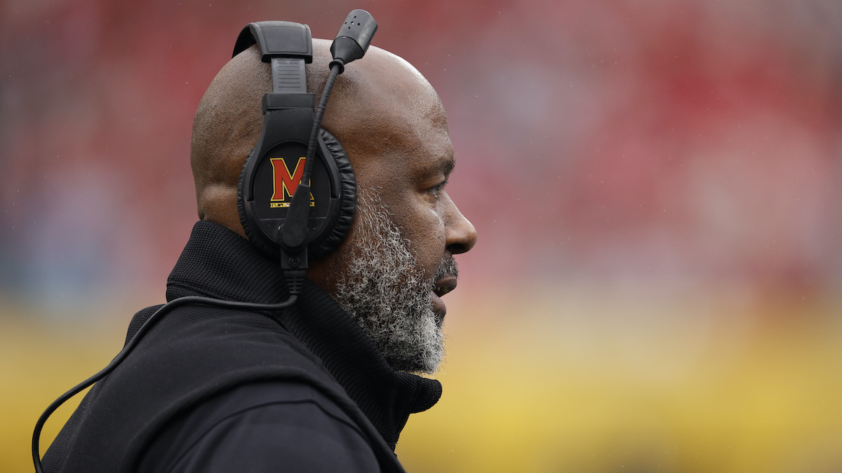 WATCH: Mike Locksley doused in mayo after Maryland wins the Duke's Mayo ...