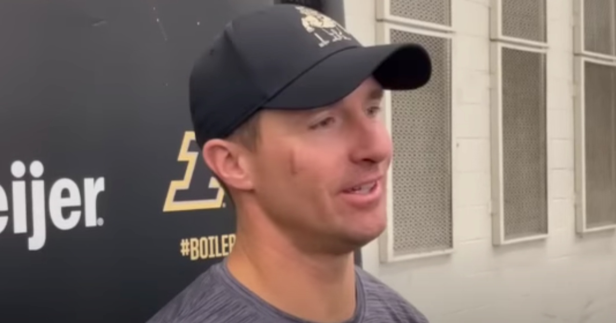 Drew Brees, Brian Kelly share moment before LSU-Purdue game, LSU