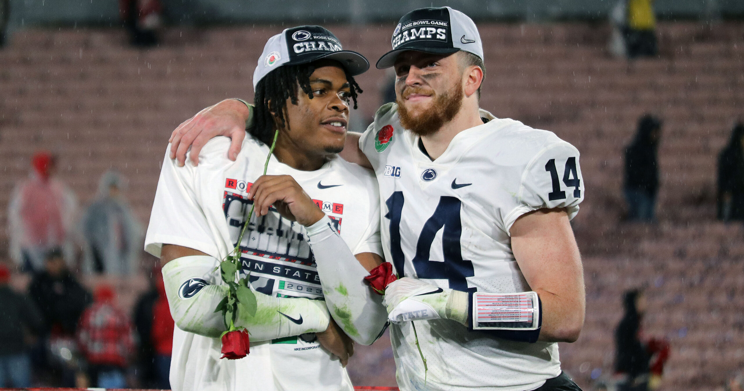 Quarterback Sean Clifford and safety Ji'Ayir Brown