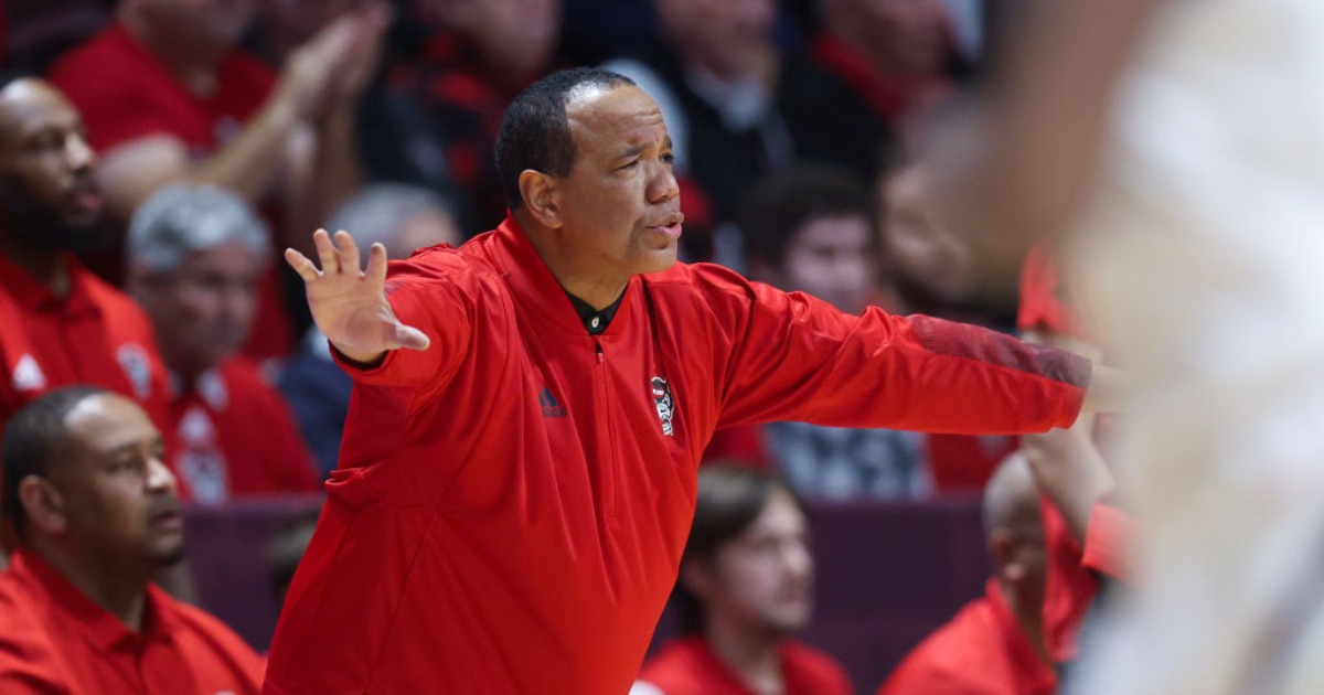 March 9, 2023: North Carolina State Wolfpack guard Jack Clark (5) knocks  the ball away from