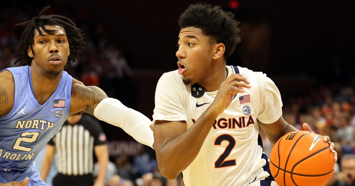 UVA basketball's Reece Beekman flashes at the NBA Combine