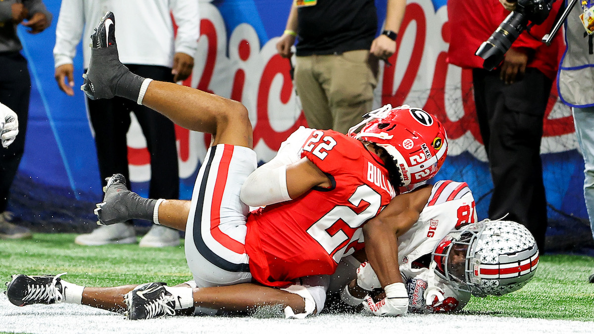 Ohio State's Ryan Day and C.J. Stroud react to Chick-fil-A