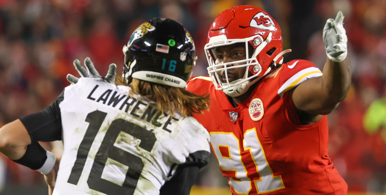 Kansas City Chiefs defensive tackle Derrick Nnadi (91) is seen on