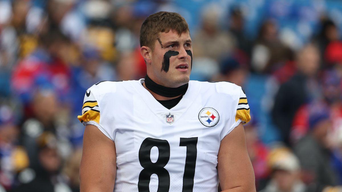 Pittsburgh Steelers tight end Zach Gentry (81) plays in an NFL