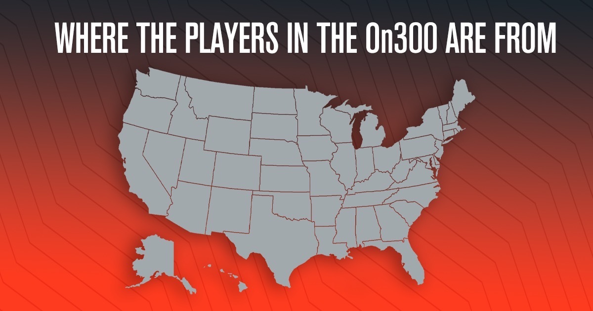 Most recruits by state in the updated 2024 On300 rankings