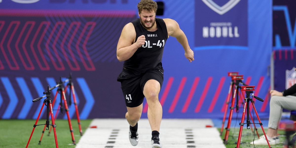 Fastest 40 times from offensive linemen on Day 4 at the 2023 NFL