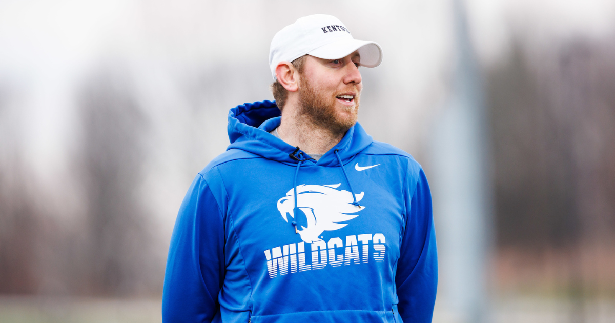 WATCH: Liam Coen, Kentucky offense meet with media for final time during spring practice