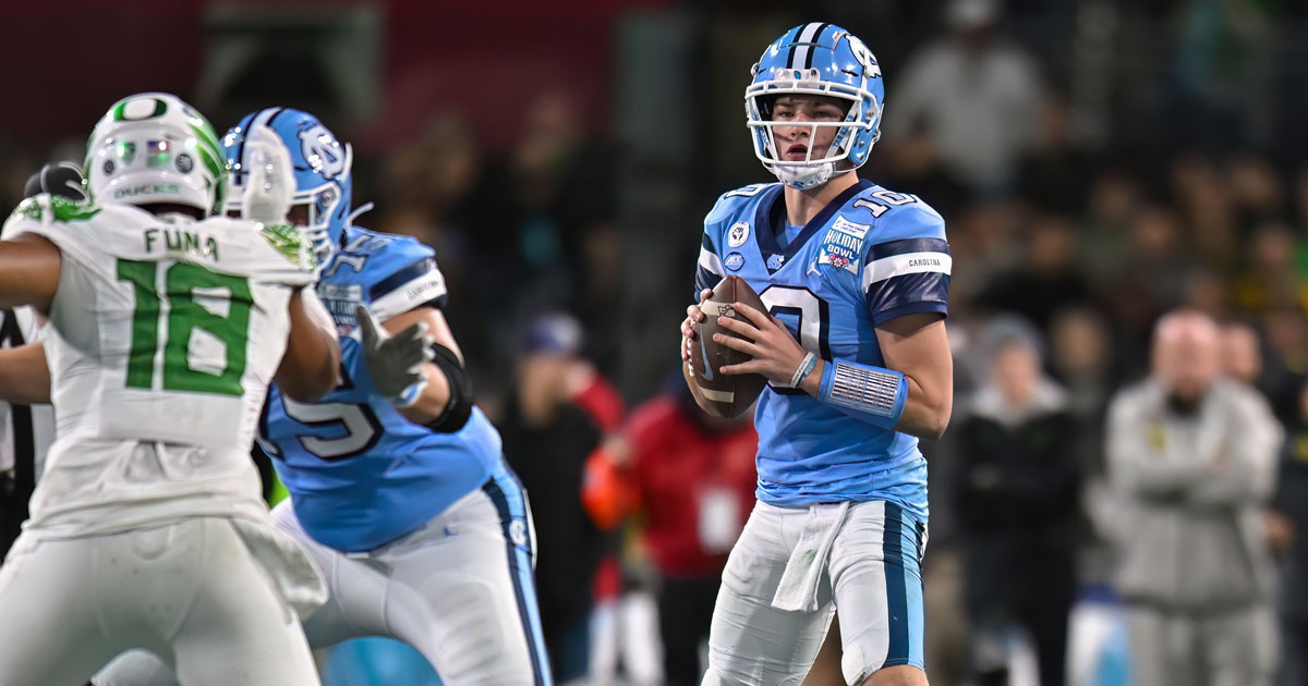 Chip Lindsey discusses his plan to build UNC offense around Drake Maye