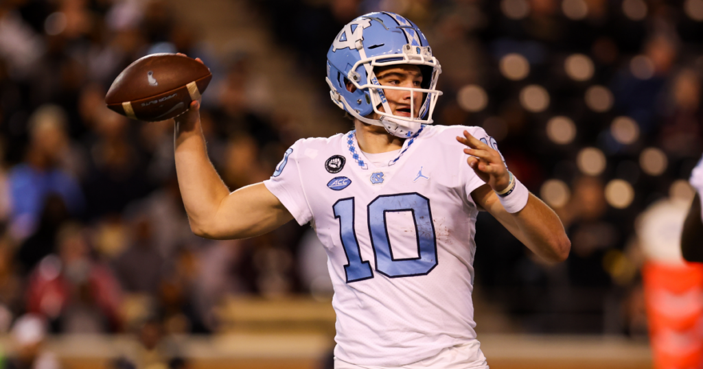 North Carolina quarterback Drake Maye likes what he has seen from the transfer receivers the Tar Heels brought in
