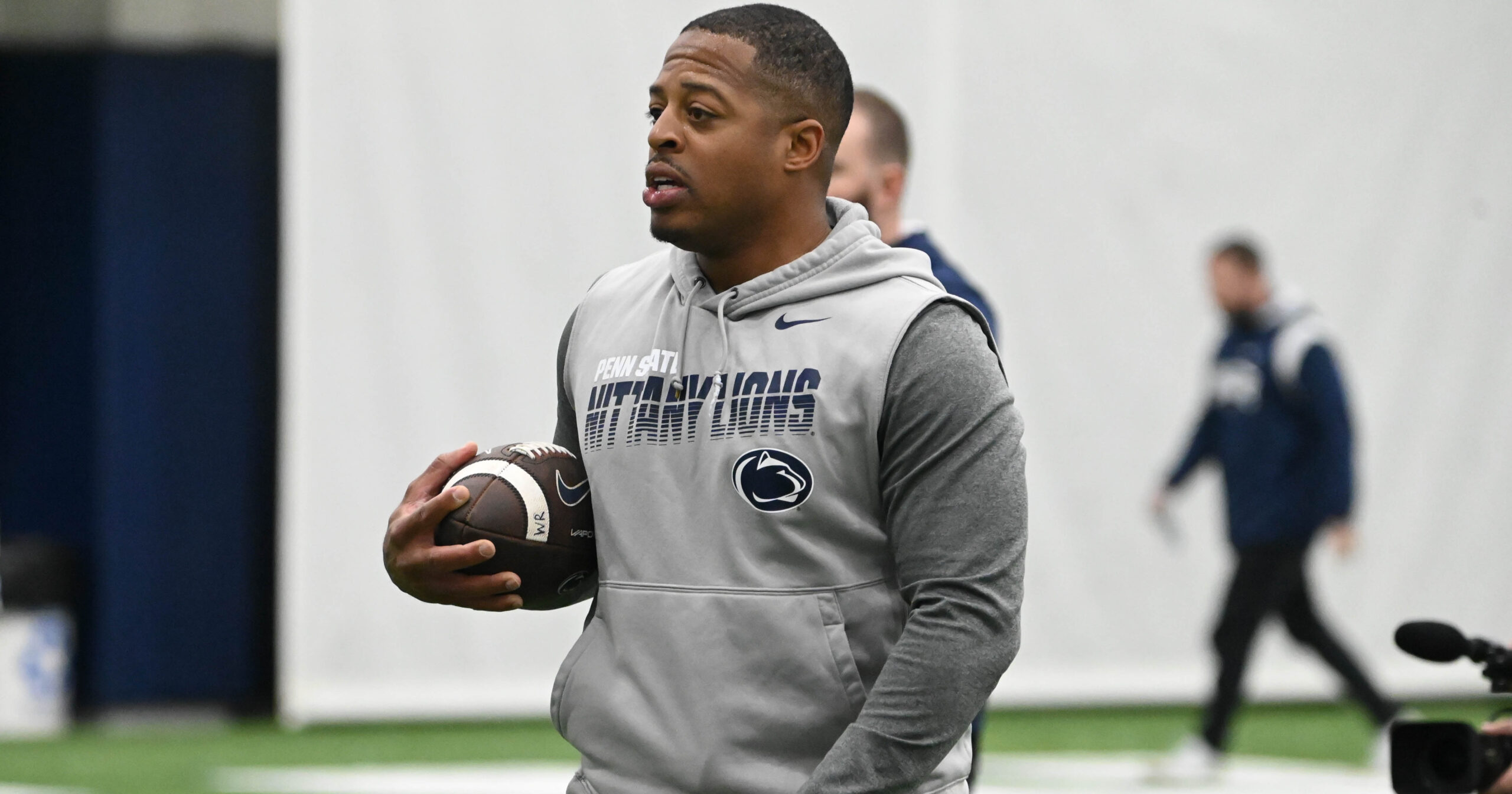 Penn State wide receiver coach Marques Hagans