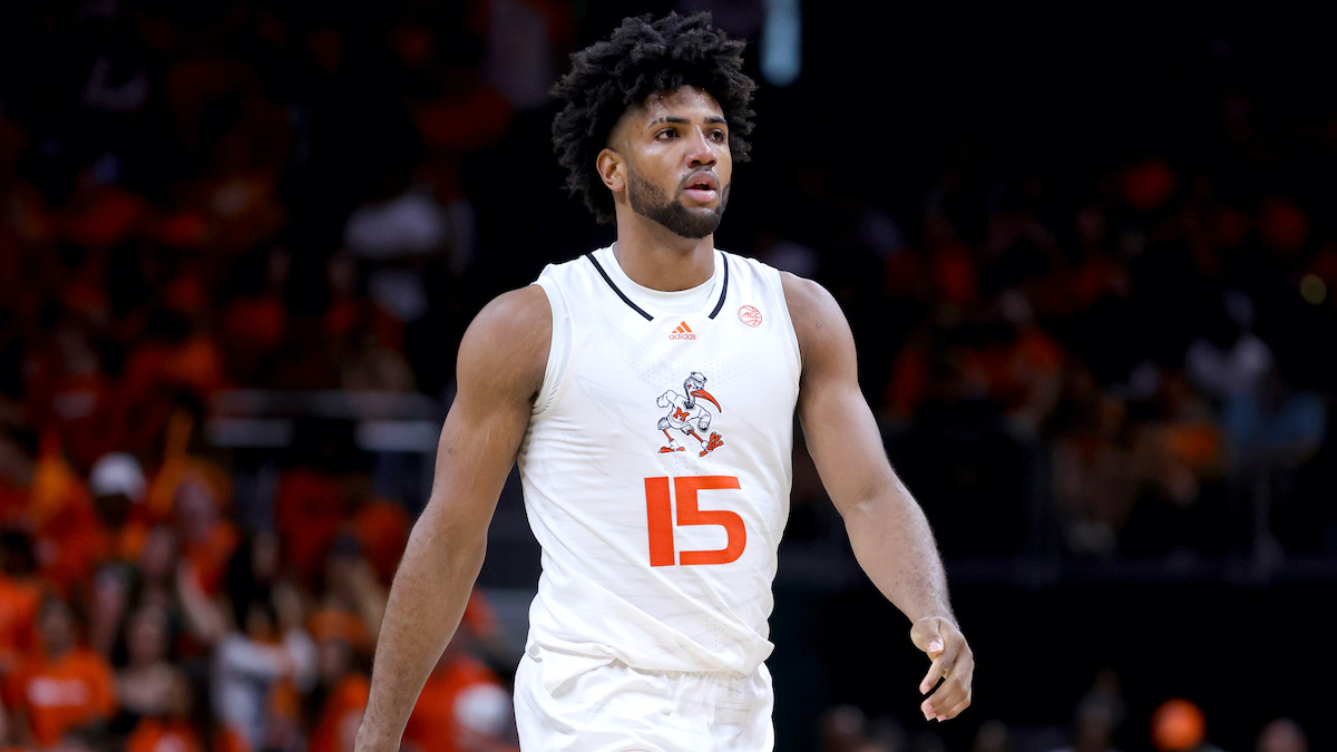 WATCH Injured Miami forward Norchad Omier practicing ahead of NCAA