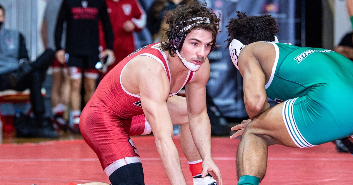 NC State 125 pounder Jarrett Trombley scores upset in first round of