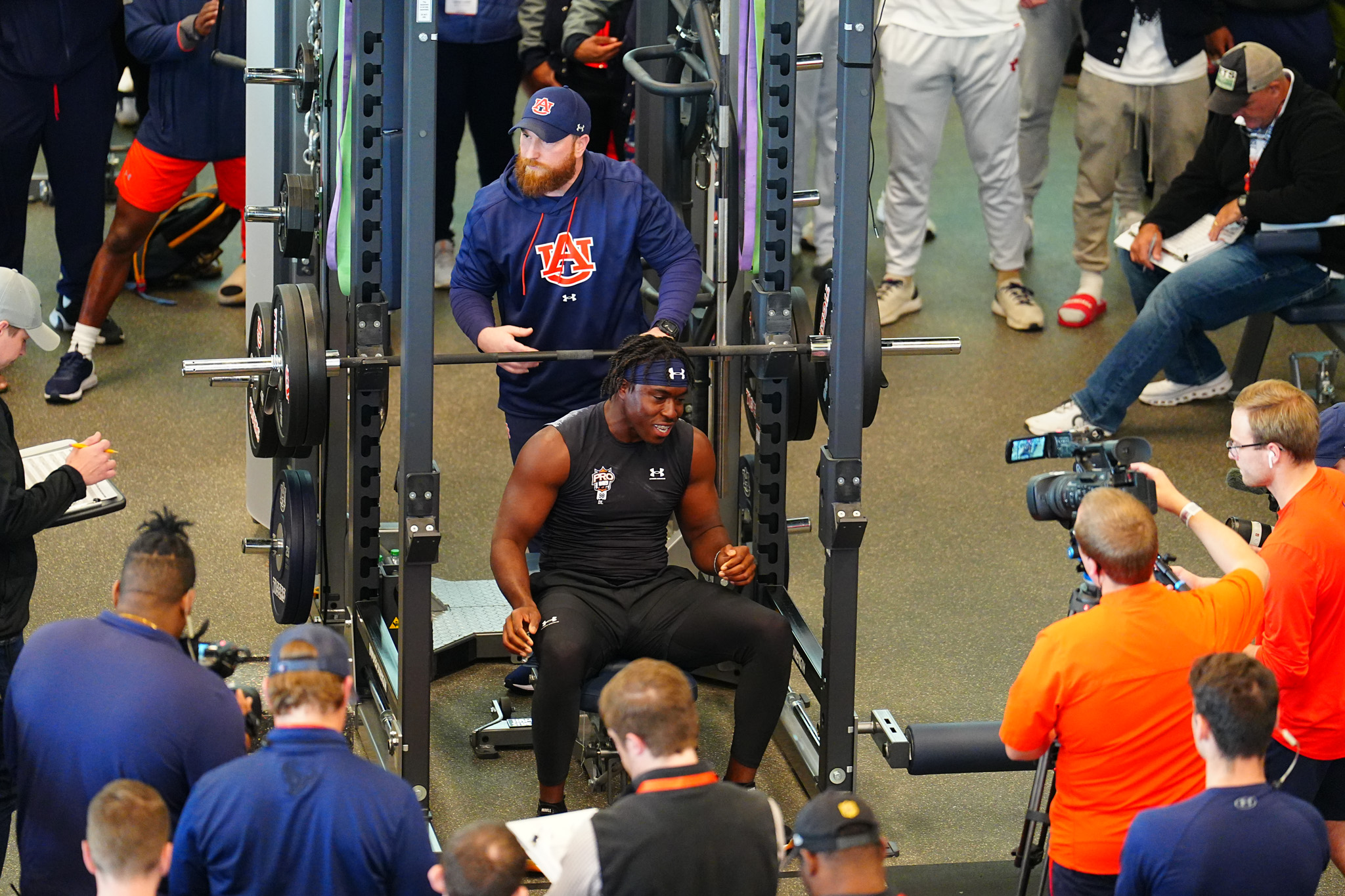 Photos Auburn Pro Day inside the Woltosz Performance Center