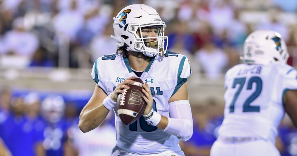 coastal-carolina-qb-grayson-mccall-signs-sophomore-season-nil-deal-with-darlington-raceway