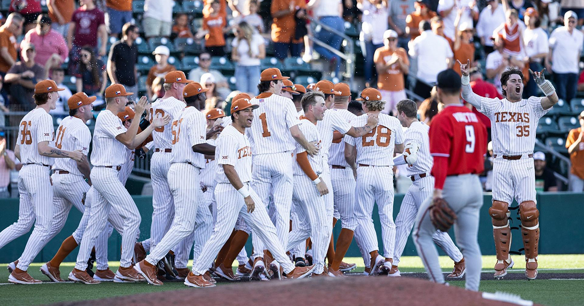 WATCH: Walk-off wild pitch sends Texas past Texas Tech