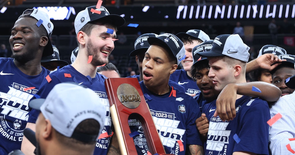 WATCH: UConn Cuts Down The Nets After Defeating Gonzaga To Reach Final ...