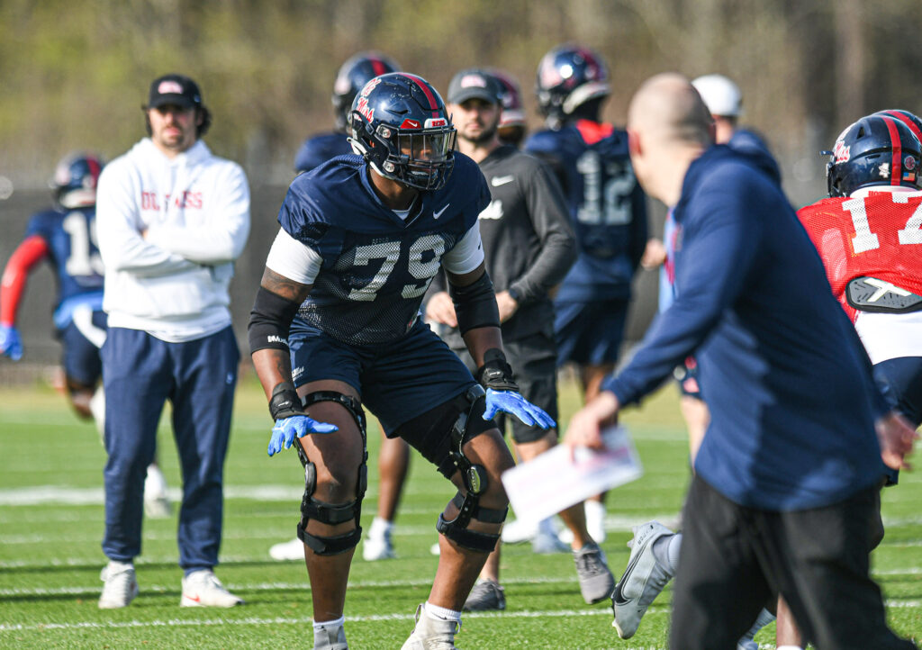 PHOTOS: Ole Miss gets back to work, kicks off second week of spring football in some pads