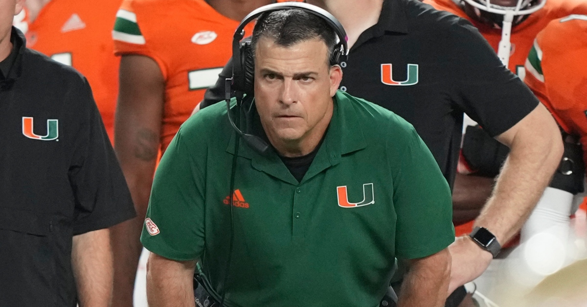 Mario Cristobal has no plans of letting Miami slip while rebuilding program