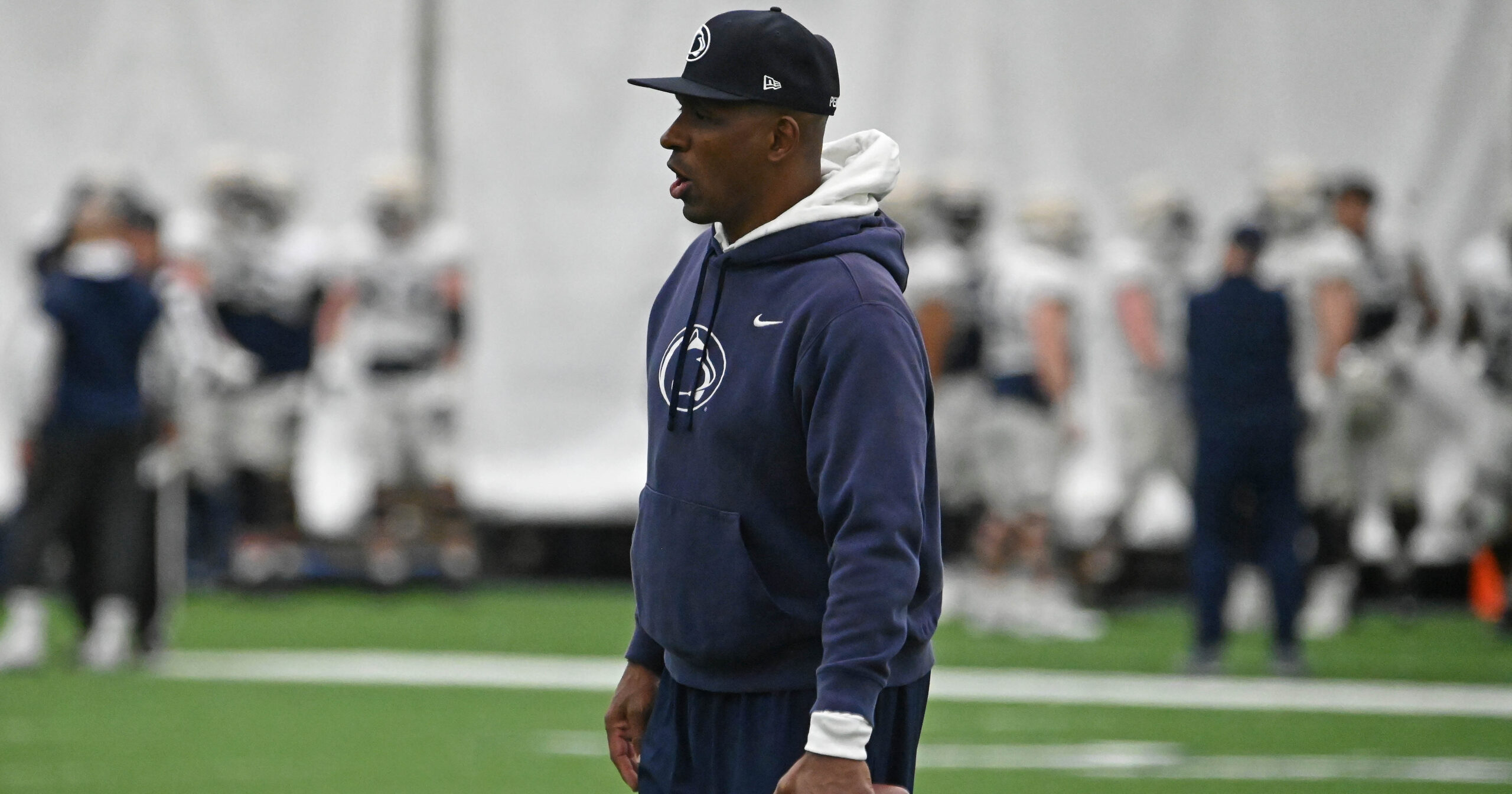 Penn State safeties coach Anthony Poindexter