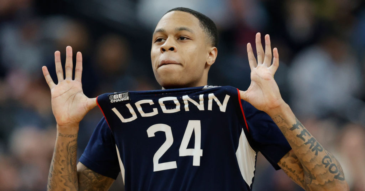 Uconn Guard Jordan Hawkins Participating In Shootaround Ahead Of Final Four Vs Miami On3 