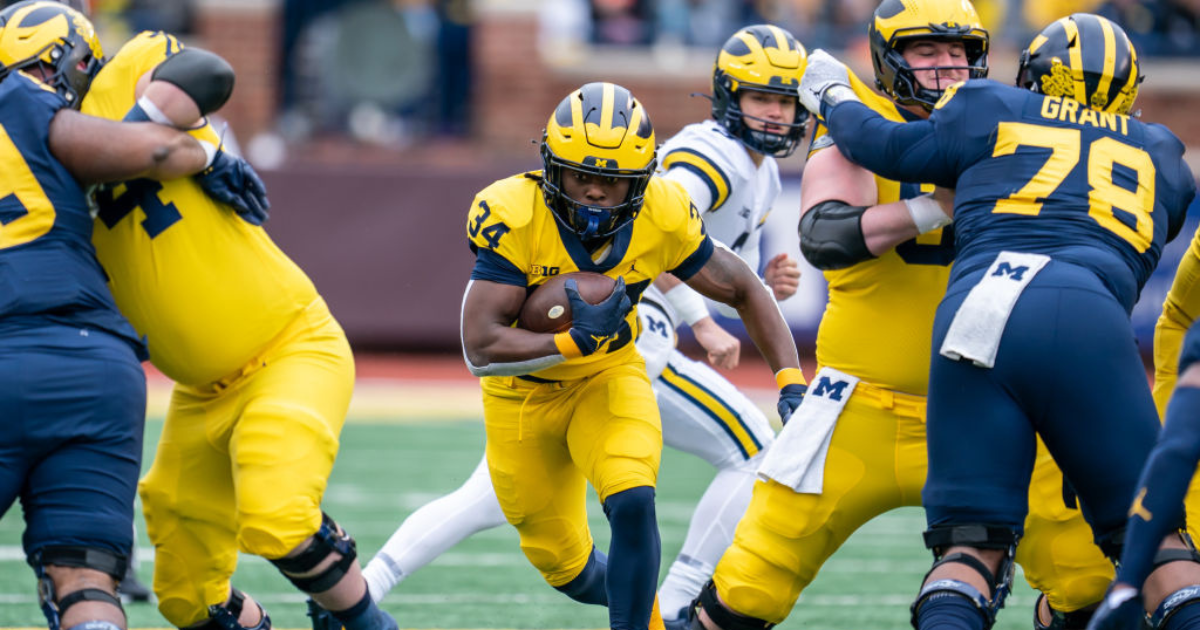 Michigan 2023 spring game observations Offensive line